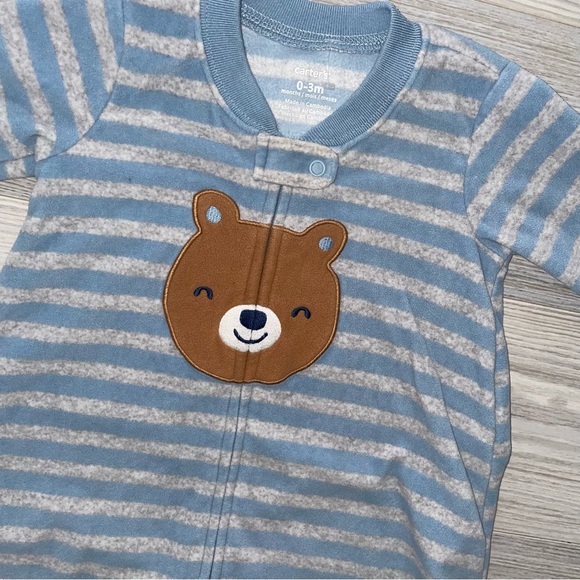 ⭐️0-3 Months Carters Baby Boys Fleece Zip Up Sleep Sack⭐️ - Picture 2 of 3
